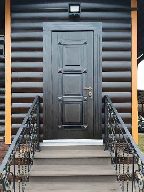 Утепленная дверь с МДФ