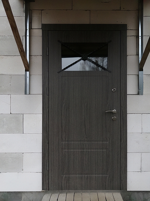 Уличная дверь со стеклом