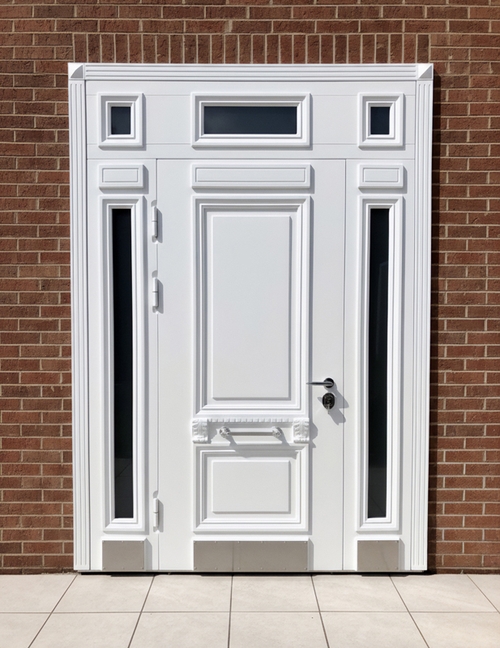 Белая парадная дверь