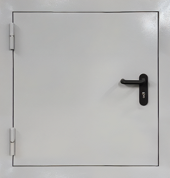 Стальной противопожарный люк серого цвета