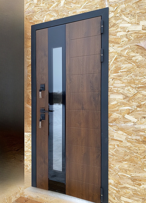 Уличная дверь с остеклением