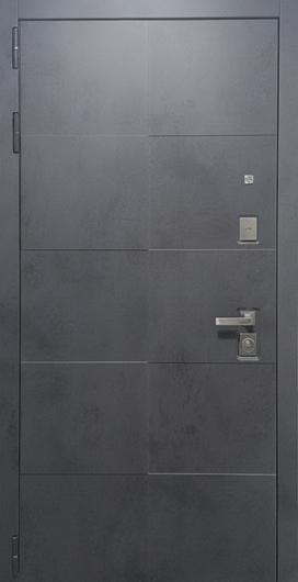 Стальная дверь с отделкой панелями МДФ цвета графит