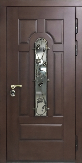Дверь с терморазрывом с ковкой и стеклом