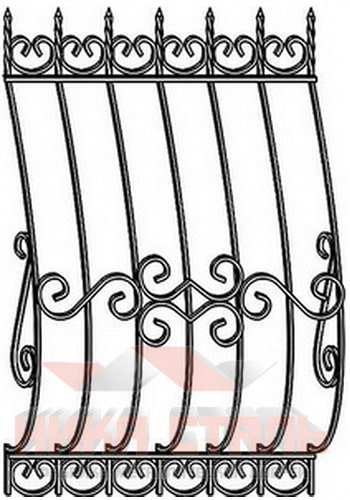 Кованая решетка на окно КР 14 Кованая решетка на окно КР 14