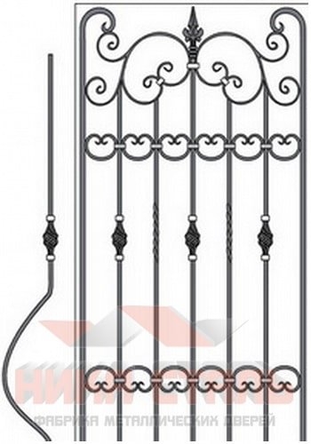 Кованая решетка на окно КР 25 Кованая решетка на окно КР 25