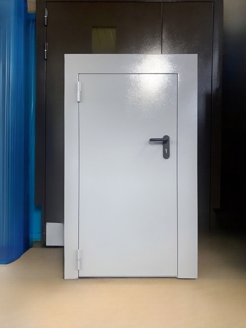 Серый противопожарный люк